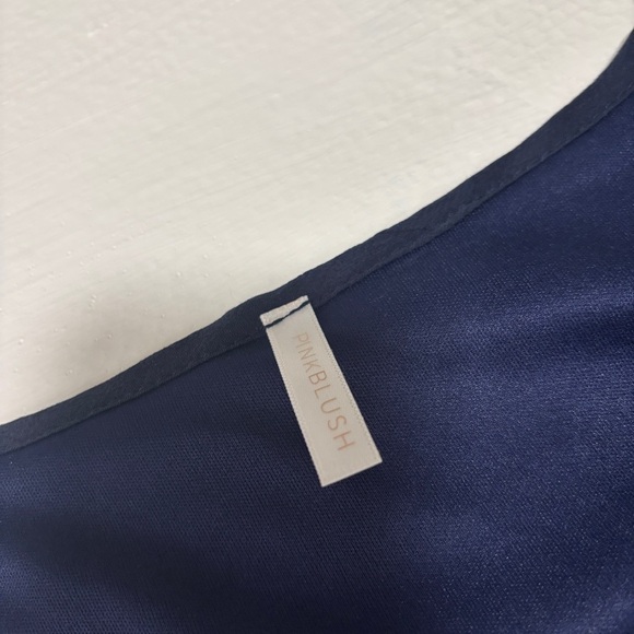 Pinkblush Maternity Navy Blue Swing Sleeveless Mini Dress - Picture 2 of 7